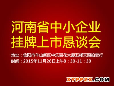 河南省中小企业挂牌上市恳谈会